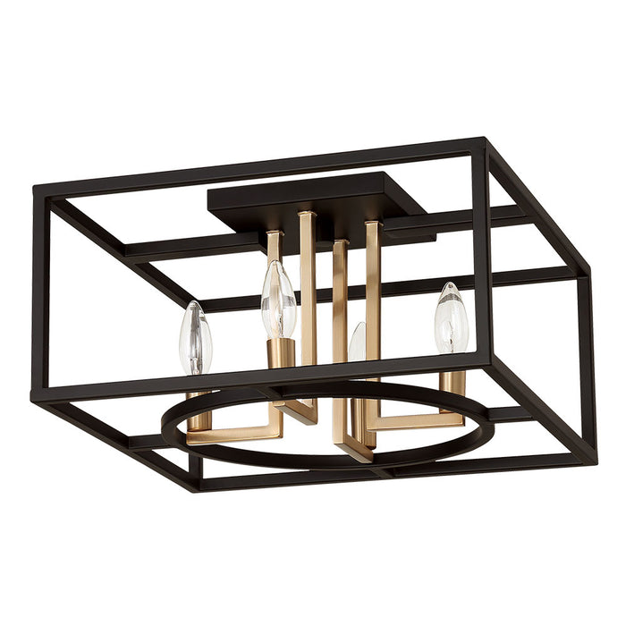 Eglo USA 204606A Mundazo Four Light Ceiling Mount Black and Brushed Gold Main Image.jpg