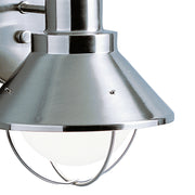 Kichler 9023NI One Light Outdoor Wall Mount, Brushed Nickel (2)