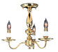 Framburg 9133 PB Jamestown Three Light Flush / Semi-Flush Mount, Polished Brass Main Image.jpg