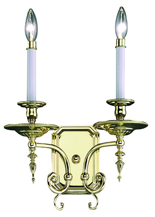 Framburg 7662 PB Kensington Two Light Wall Sconce, Polished Brass Main Image.jpg