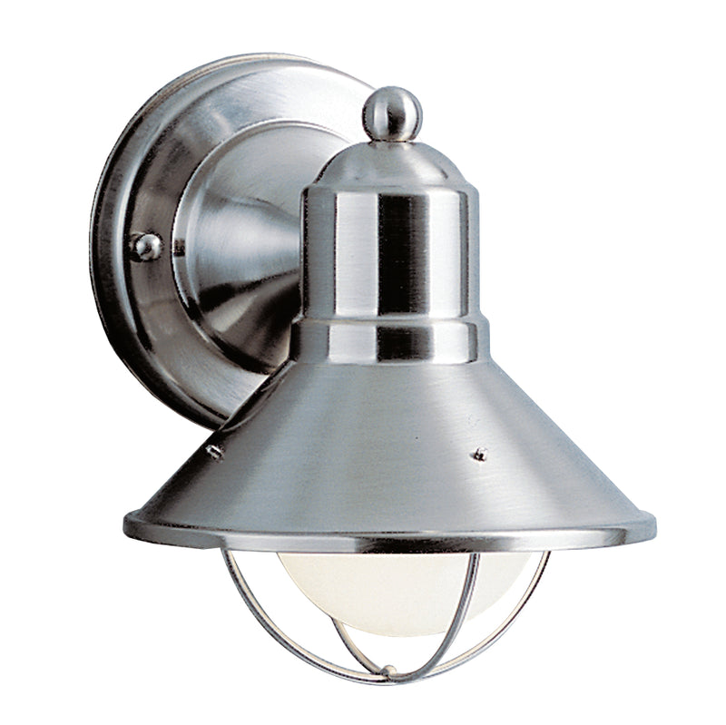 Kichler 9021NI One Light Outdoor Wall Mount, Brushed Nickel