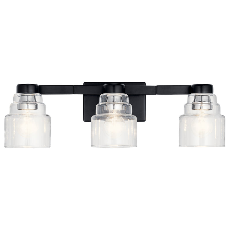 Kichler 55012BK Three Light Bath, Black (4)