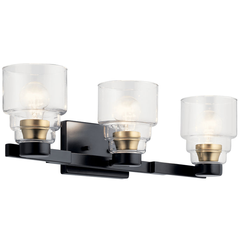 Kichler 55012BK Three Light Bath, Black (5)