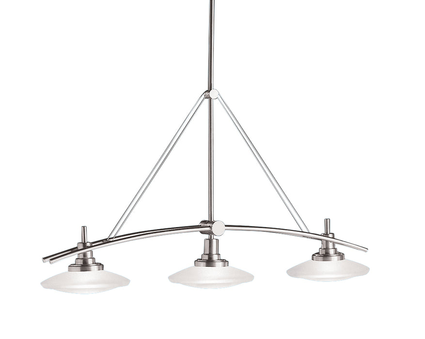 Kichler 2955NI Structures Three Light Linear Chandelier, Brushed Nickel Main Image.jpg