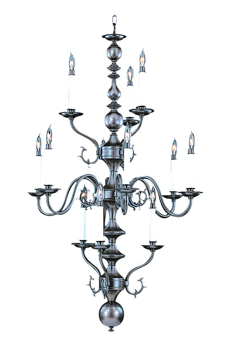 Framburg 9132 MB Jamestown 12 Light Foyer Chandelier, Mahogany Bronze Main Image.jpg