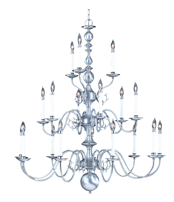 Framburg 9148 SP Jamestown 18 Light Foyer Chandelier, Satin Pewter Main Image.jpg