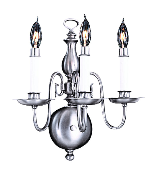 Framburg 9123 SP Jamestown Three Light Wall Sconce, Satin Pewter Main Image.jpg