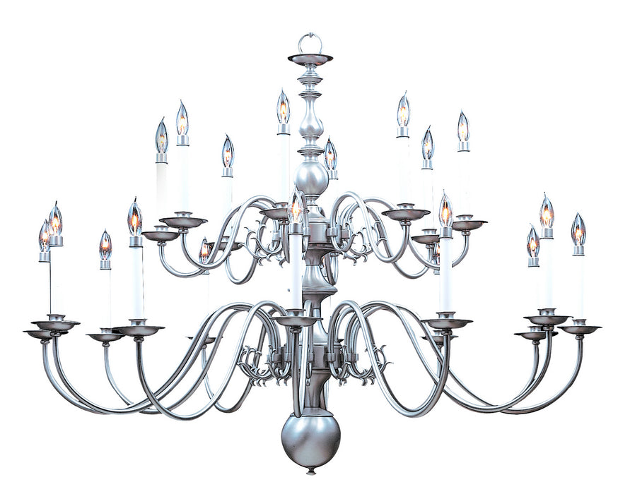 Framburg 9138 SP Jamestown 20 Light Foyer Chandelier, Satin Pewter Main Image.jpg