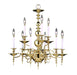 Framburg 7449 PB Kensington Nine Light Chandelier, Polished Brass Main Image.jpg