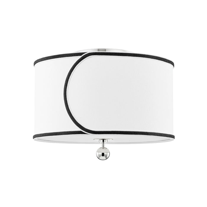 Mitzi H381602-PN Zara Two Light Semi Flush Mount, Polished Nickel Main Image.jpg