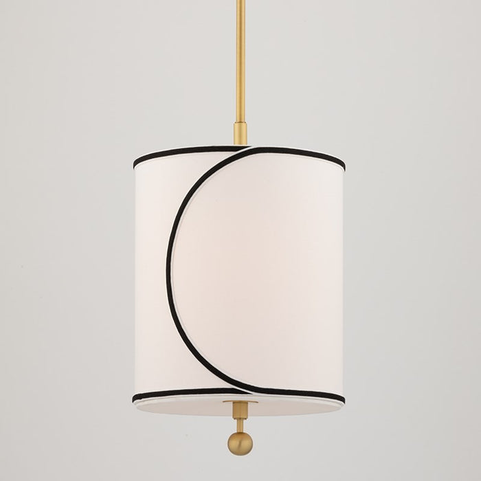 Mitzi H381701S-AGB Zara One Light Pendant, Aged Brass Main Image.jpg