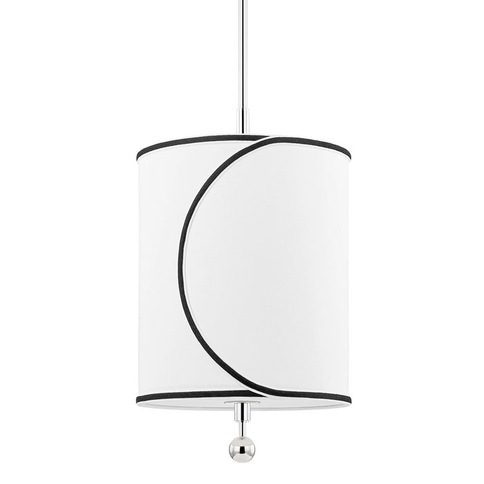 Mitzi H381701S-PN Zara One Light Pendant, Polished Nickel Main Image.jpg