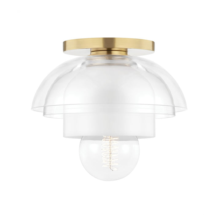 Mitzi H429601-AGB Ruby One Light Flush Mount, Aged Brass Main Image.jpg