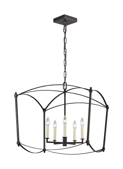 Visual Comfort Studio F3325/5SMS Thayer Five Light Lantern, Smith Steel Main Image.jpg