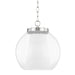 Mitzi H457701L-PN Sasha One Light Pendant, Polished Nickel Main Image.jpg