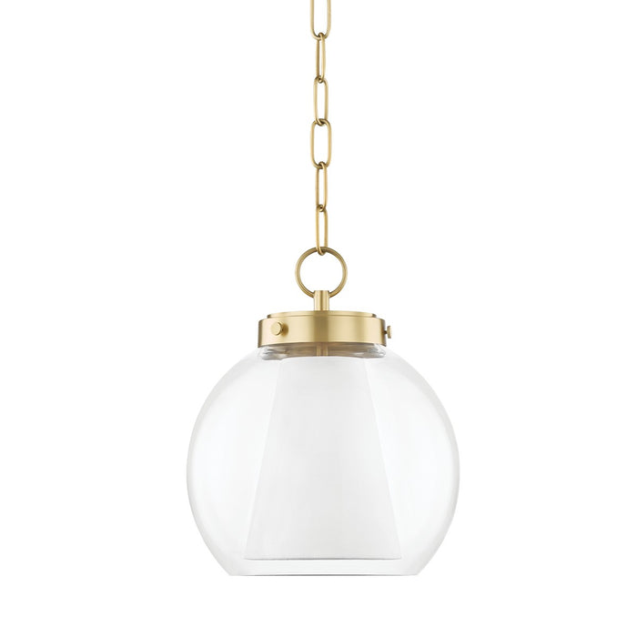 Mitzi H457701S-AGB Sasha One Light Pendant, Aged Brass Main Image.jpg