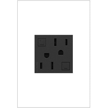 Legrand AGFTR2152G4 Adorne Duplex Self-Test GFCI Receptacles, Graphite Main Image