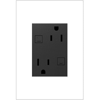 Legrand AGFTR2153G4 Adorne Duplex Self-Test GFCI Receptacles, Graphite Main Image