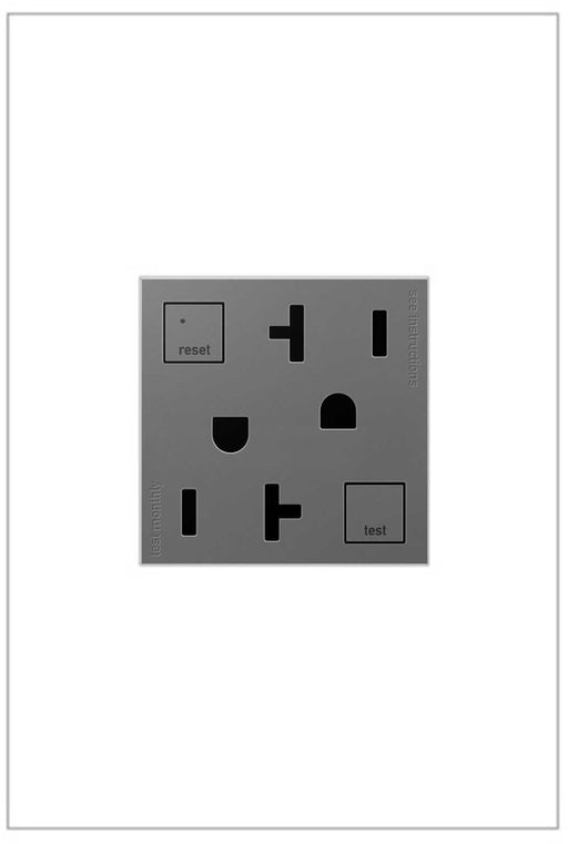 Legrand AGFTR2202M4 Adorne Duplex Self-Test GFCI Receptacles, Magnesium Main Image