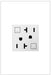 Legrand AGFTR2202W4 Adorne Duplex Self-Test GFCI Receptacles, White Main Image