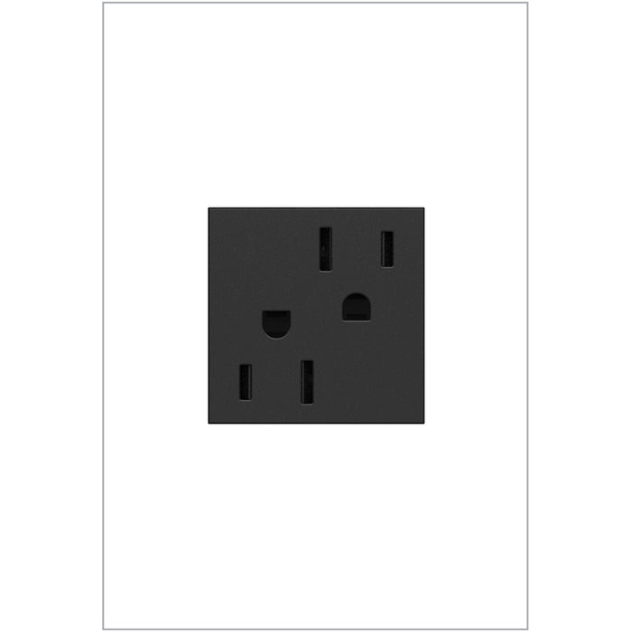 Legrand ARTR152G4 Adorne Tamper-Resistant Outlet, Graphite Main Image