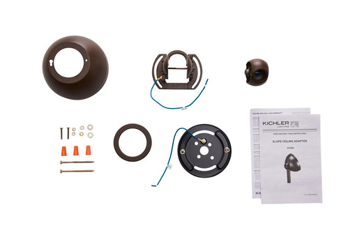 Kichler 337005TZP Slope Adapter, Tannery Bronze Powder Coat (2)