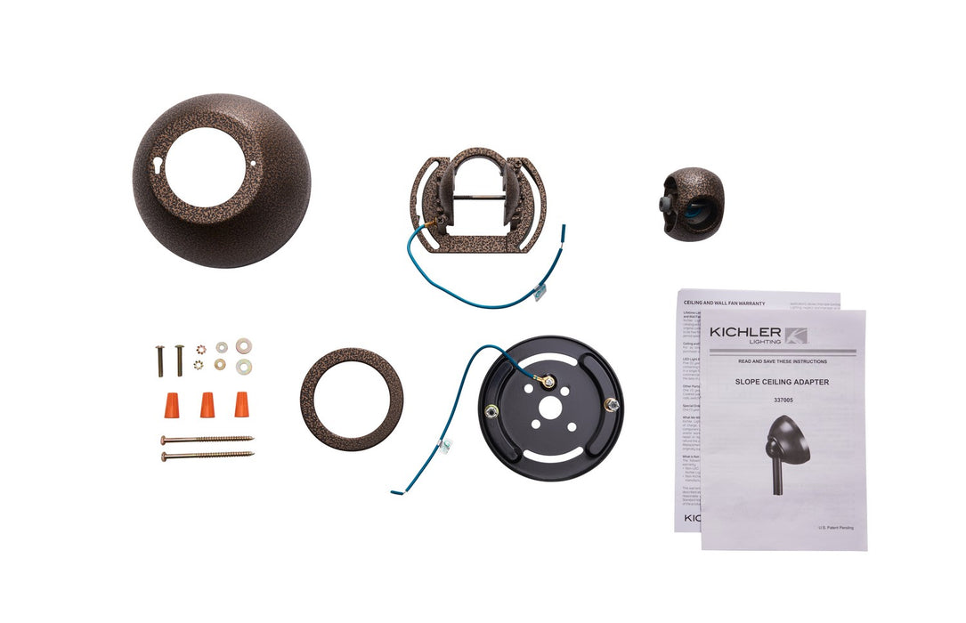 Kichler 337005WCP Slope Adapter, Weathered Copper Powder Coat (2)
