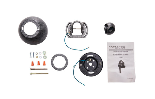 Kichler 337005WSP Slope Adapter, Weathered Steel Powder Coat (2)