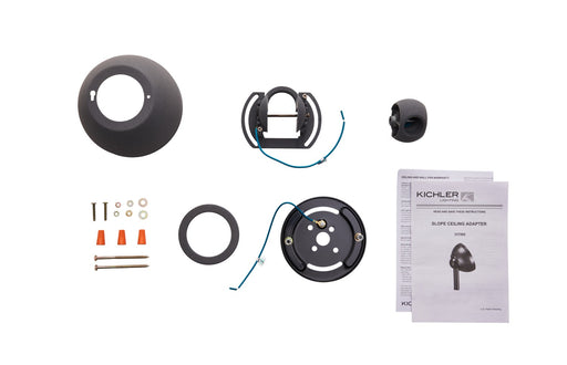 Kichler 337005WZC Slope Adapter, Weathered Zinc (2)