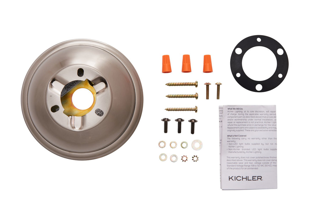 Kichler 337008BSS Flush Mount Kit, Brushed Stainless Steel (2)