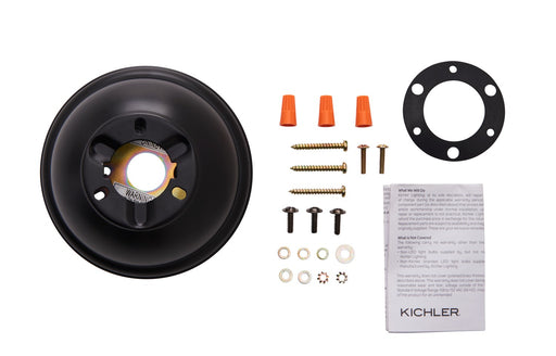 Kichler 337008SBK Flush Mount Kit, Satin Black (2)