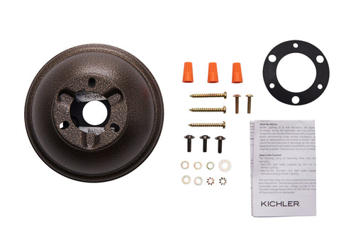 Kichler 337008WCP Flush Mount Kit, Weathered Copper Powder Coat (2)