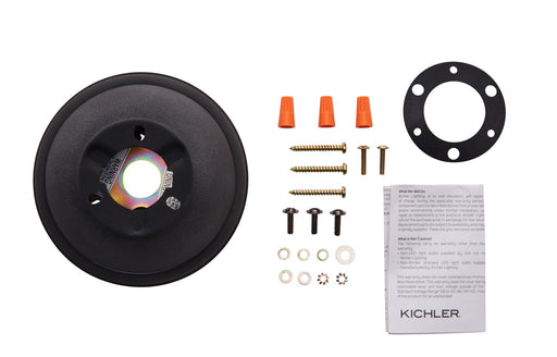 Kichler 337008WZC Flush Mount Kit, Weathered Zinc (2)