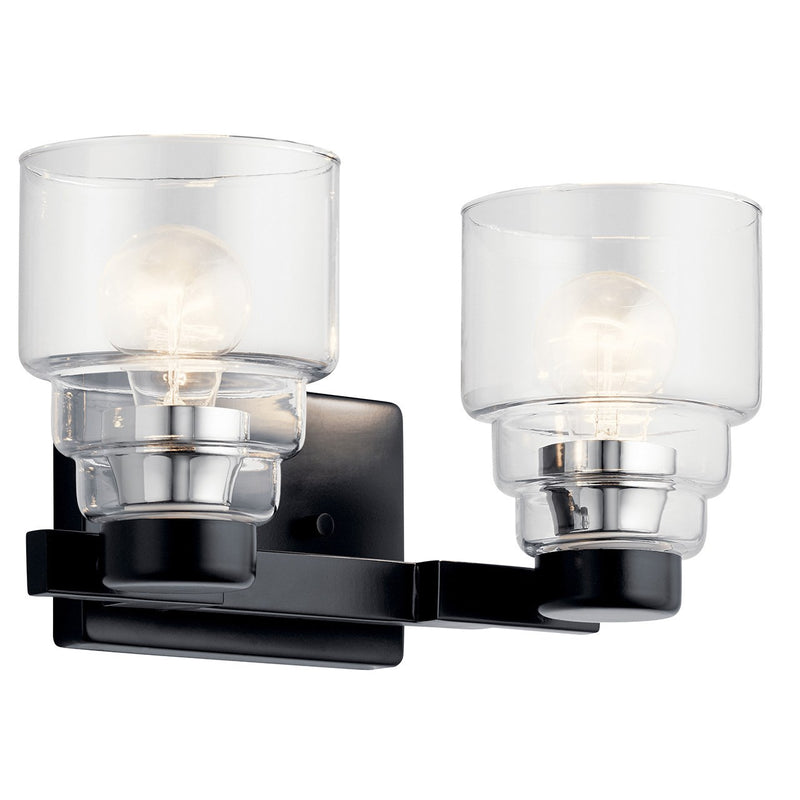 Kichler 55011BK Two Light Bath, Black