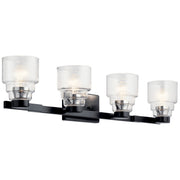 Kichler 55013BK Four Light Bath, Black