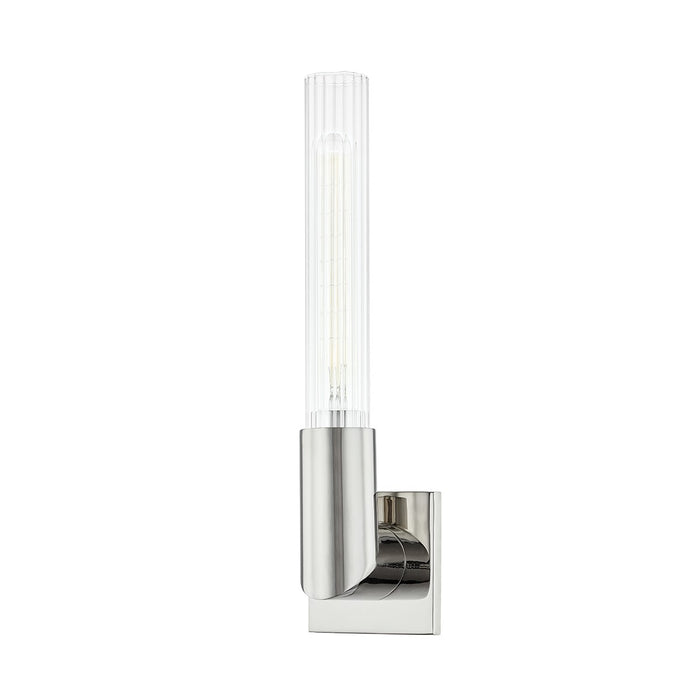 Hudson Valley 1201-PN Asher One Light Wall Sconce, Polished Nickel Main Image.jpg