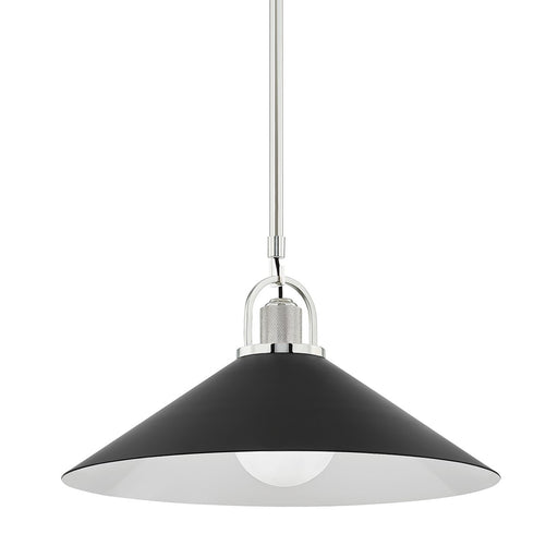 Hudson Valley 2620-PN/BK Syosset One Light Pendant, Polished Nickel/Black Main Image.jpg