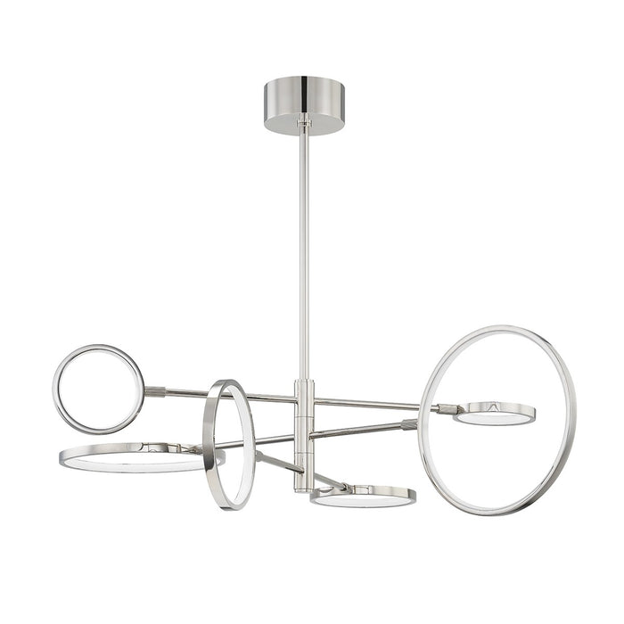 Hudson Valley 4106-PN Saturn LED Chandelier, Polished Nickel Main Image.jpg