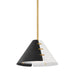 Hudson Valley KBS1352701S-AGB Split One Light Pendant, Aged Brass Main Image.jpg