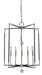 Framburg 5042 PN/MBLACK Felicity Five Light Chandelier, Polished Nickel with Matte Black Accents Main Image.jpg