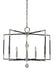 Framburg 5046 PN/MBLACK Felicity Five Light Chandelier, Polished Nickel with Matte Black Accents Main Image.jpg