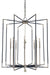 Framburg 5048 PN/MBLACK Felicity Eight Light Foyer Chandelier, Polished Nickel with Matte Black Accents Main Image.jpg