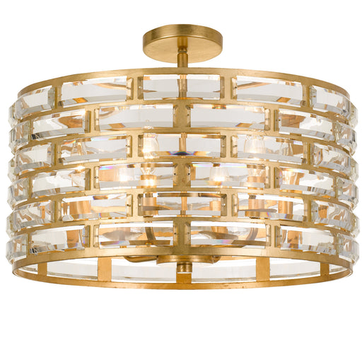 Crystorama MER-4866-GA_CEILING Meridian Six Light Semi Flush Mount Antique Gold Main Image.jpg