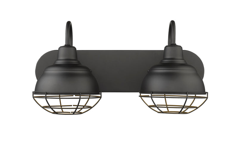 Millennium 5422-MB Neo-Industrial Two Light Vanity, Matte Black Main Image.jpg