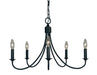 Framburg 1001 MBLACK Maisonette Five Light Chandelier, Matte Black Main Image.jpg