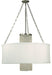 Framburg 1958 PS/SWH Angelique Four Light Chandelier, Polished Silver with White Sheer Shade Main Image.jpg