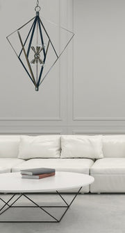 Framburg 3023 PN/MBLACK Zoe Ten Light Foyer Chandelier, Polished Nickel with Matte Black Accents Alternate Image.jpg