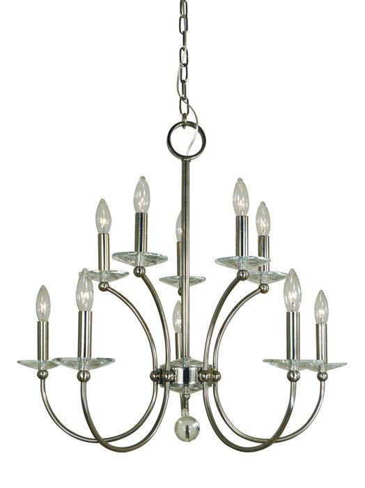 Framburg 3109 PN Pirouette Ten Light Chandelier, Polished Nickel Main Image.jpg