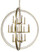 Framburg 4656 SB/SW Constellation 16 Light Foyer Chandelier, Satin Brass with Satin White Main Image.jpg