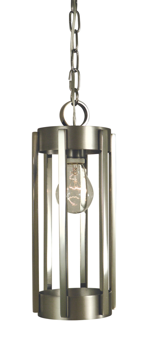 Framburg 4661 SP/PN Pantheon One Light Pendant, Satin Pewter with Polished Nickel Main Image.jpg